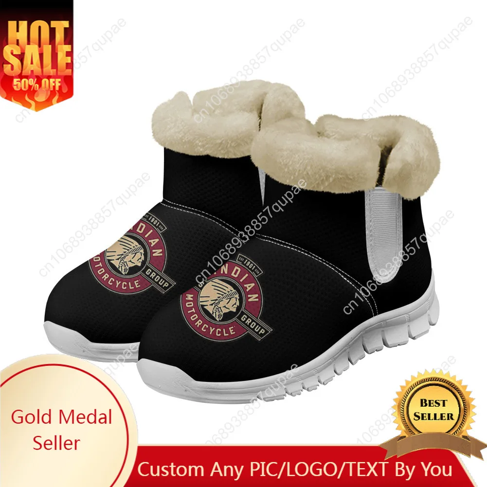 

I-Indian Vintage Snow Boots Motorcycles Mens Womens Teenager Shoes Keep Warm Casual Lightweight Couple Sports Custom Sneakers