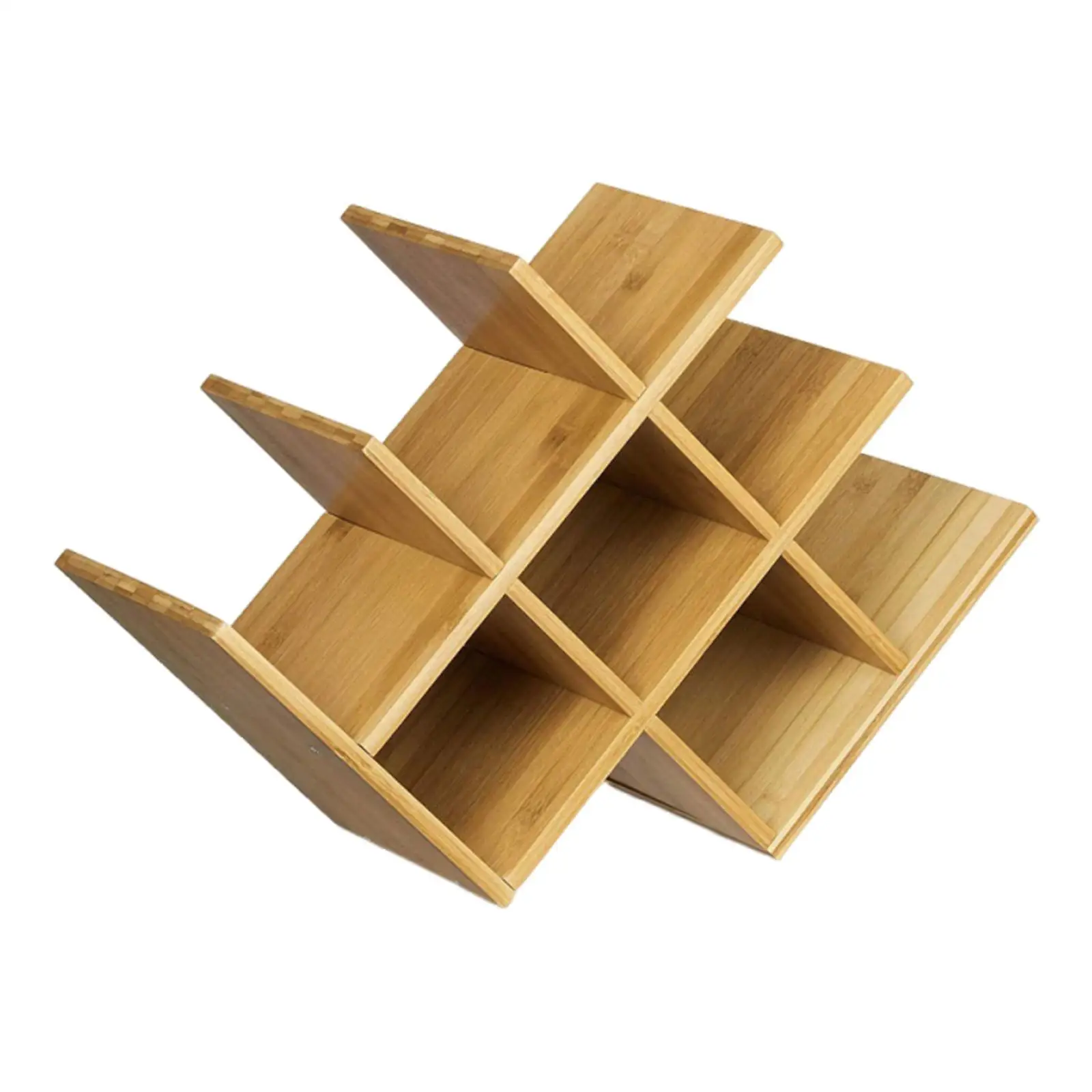 Wooden Wine Rack Bottle Organizer Holder for Countertop Cabinet Decorative