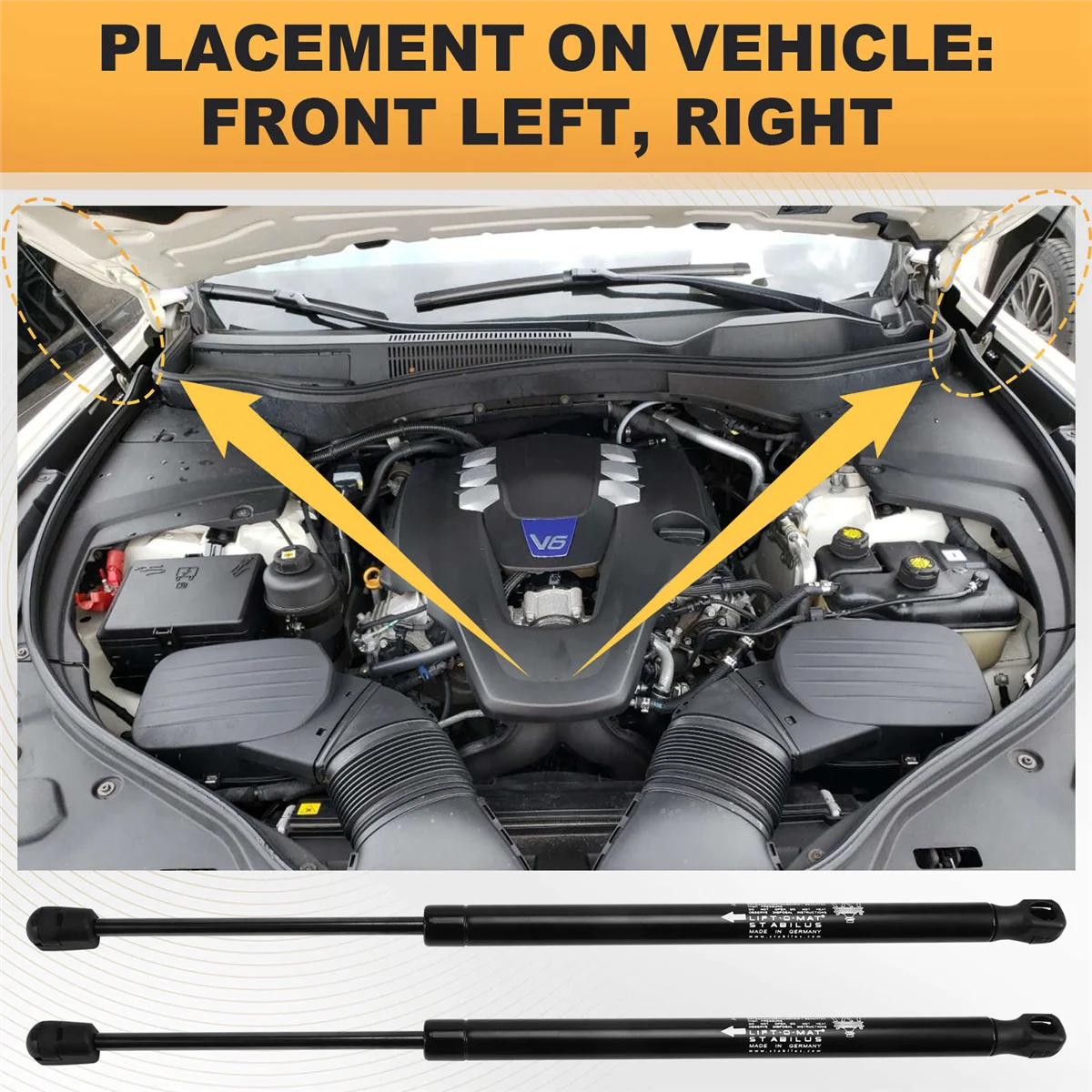 ENG-nCar Front Bonnet Hood Gas Strut für Maserati Ghibli Levante Quattroporte M156 2014-2017