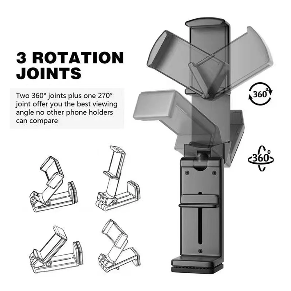 Uniwersalny uchwyt na telefon Przenośny klips do telefonu podróżnego do samolotu 360 °   Składany Regulowany Obrotowy Uchwyt do Selfie Stojaki na Siedzenie w Pociągu