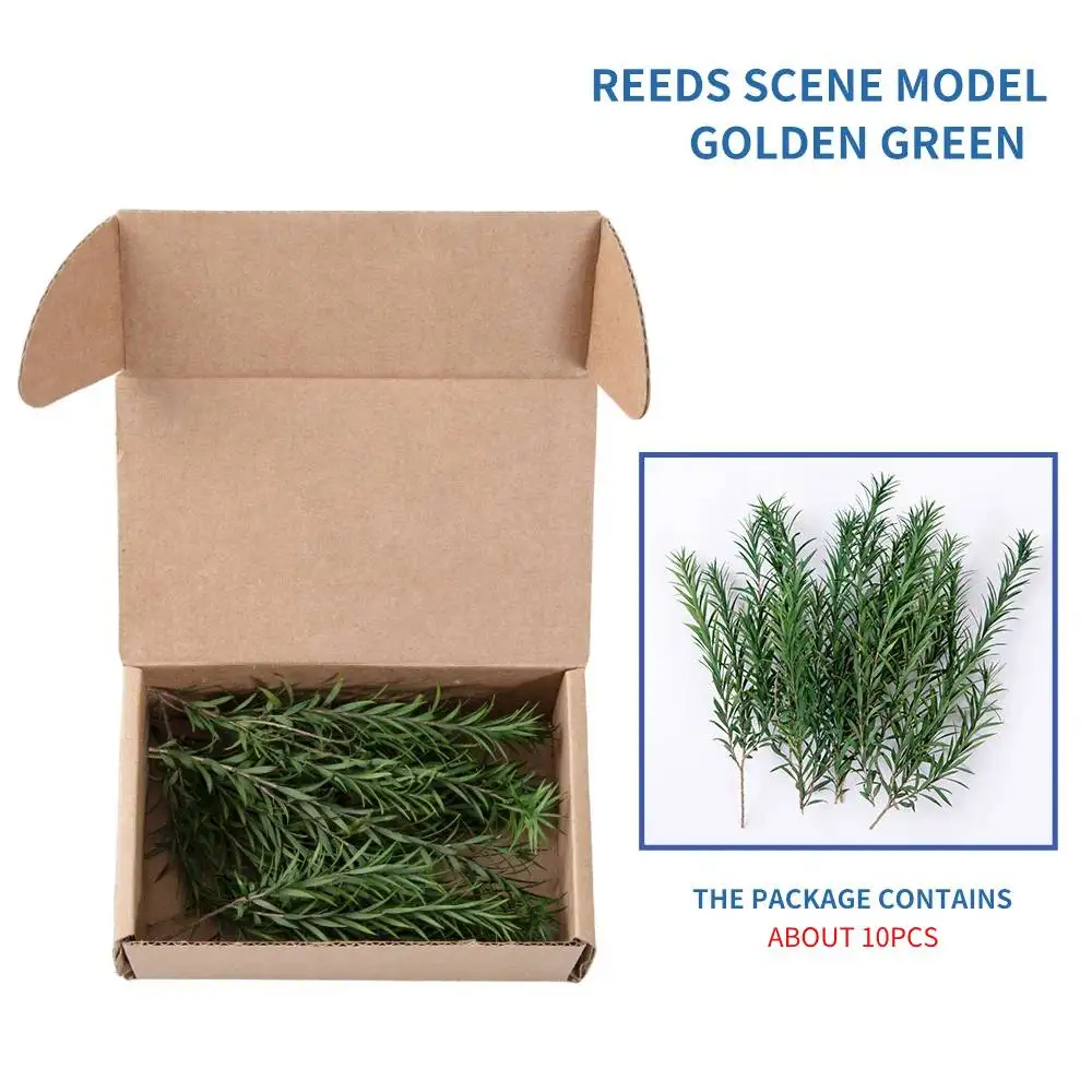 Miniature Wetland Plants Reed Vegetation Long Leaf Grass Cluster for Scale Military Scenery/Micro Landscape/Diy Model Making