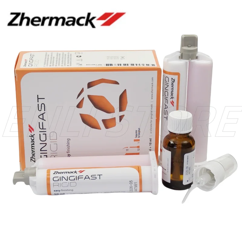 

Zhermack Dental Gingifast Эластичный жесткий клей для искусственной десен Стоматологическая лаборатория Силиконовая резина Оттискный материал