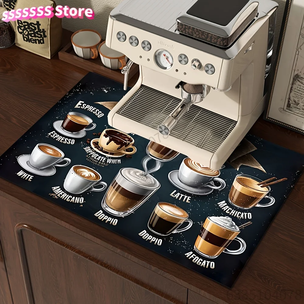 Universal water draining mat. Waterproof and stain-proof. Flexible, not easy to deform. Nice for kitchen, wash basin, coffee sta
