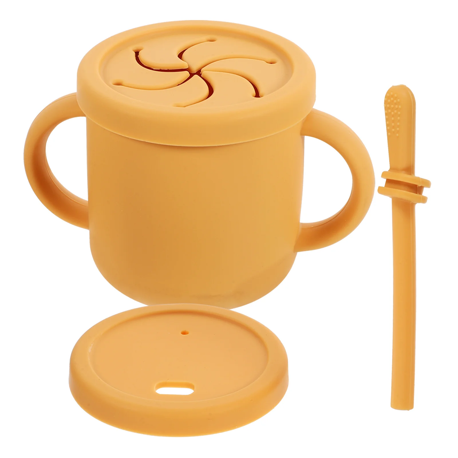 

Яркая цветная силиконовая тренировочная чашка с двойными ручками, соломенная чашка, герметичная тренировочная кружка для питья воды, кружка для питья воды