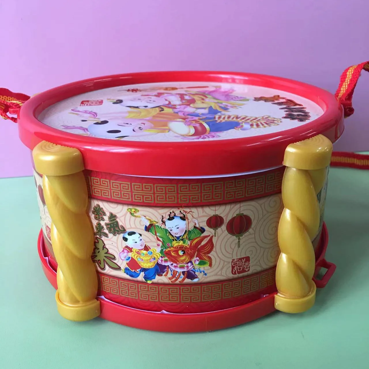 子供用縁起の良い花ドラム5-6個/セット楽しいノック音付き男の子女の子育成用楽器セットドラムサンドハンマーおもちゃ