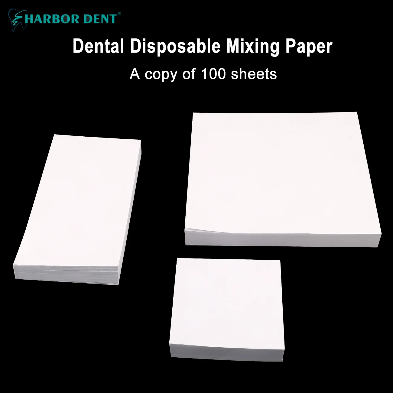 100 Sheets Dental Lab Mixing Paper Disposable Dentistry Cement Powder Mixed Pad Spatula Dentist Clinic Tool Consumable