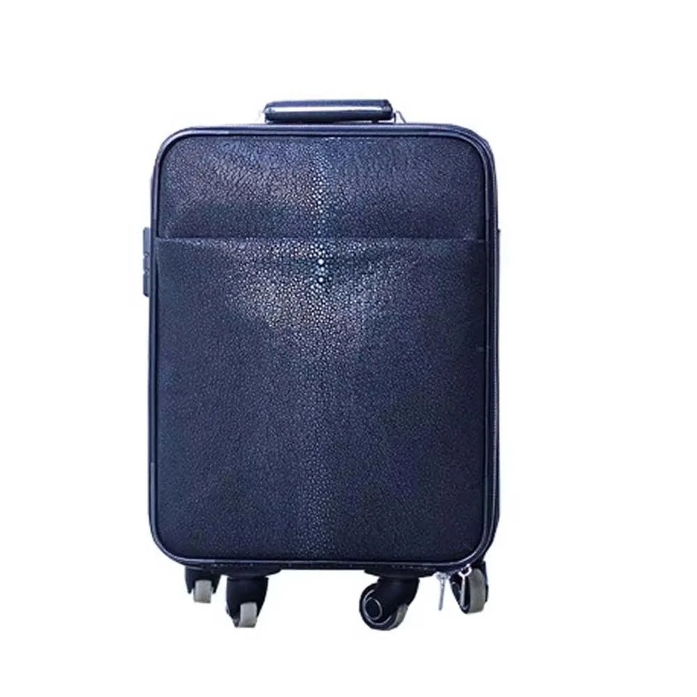 ourui new Pull rod box Genuine  leather men luggage  summer  new new suitcase stingray skin