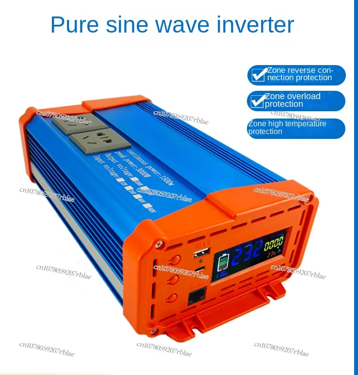 Pure Sine Wave Inverter High Power 12v24v48v60v To 220V Truck Electric Vehicle Converter