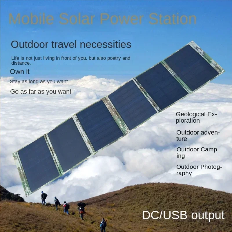 Portable Outdoors Solar Panel 18V 160W Foldable Waterproof 5V Dual USB Solar Cells Smartphone Mobile Power Battery Charger