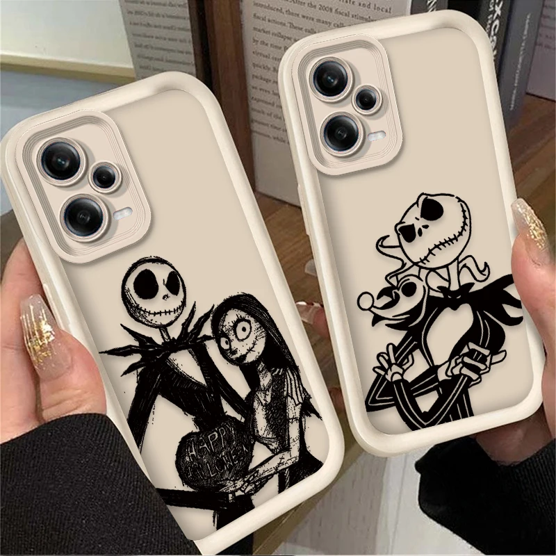 Disney The Nightmare Jack Silicone Case for Xiaomi Redmi Note 13 12 11 Pro Plus 4G 5G 12S 11S 10S 10 9 9S 8 12C 13C A3 Cover