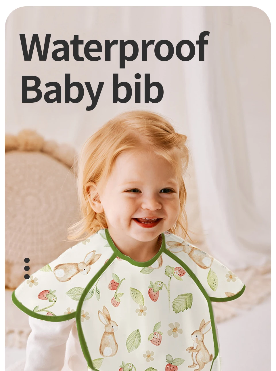 Kangobaby # Mein weiches Leben # Neue wasserdichte Baby ärmellose Lätzchen Mode Ganzkörperabdeckung – Detail 1