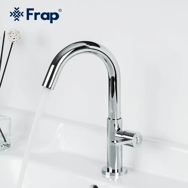 Frap Stainless Steel Faucets Bathroom Faucet Kitchen Faucet Washbasin Sink Tap High/short Tap Single Cold Water Tap Torneira