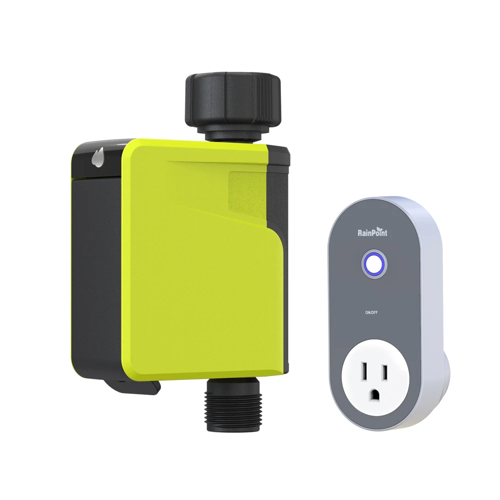 

Rainpoint Digital Wi-Fi Controlled Water Timer Irrigation System Socket Hub Garden Watering Mist and Manual Mode