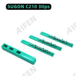 SUGON Universal C210 Soldering Iron Tips Compatible Original JBC soldering station T210 Handle Lead Free Heating Core