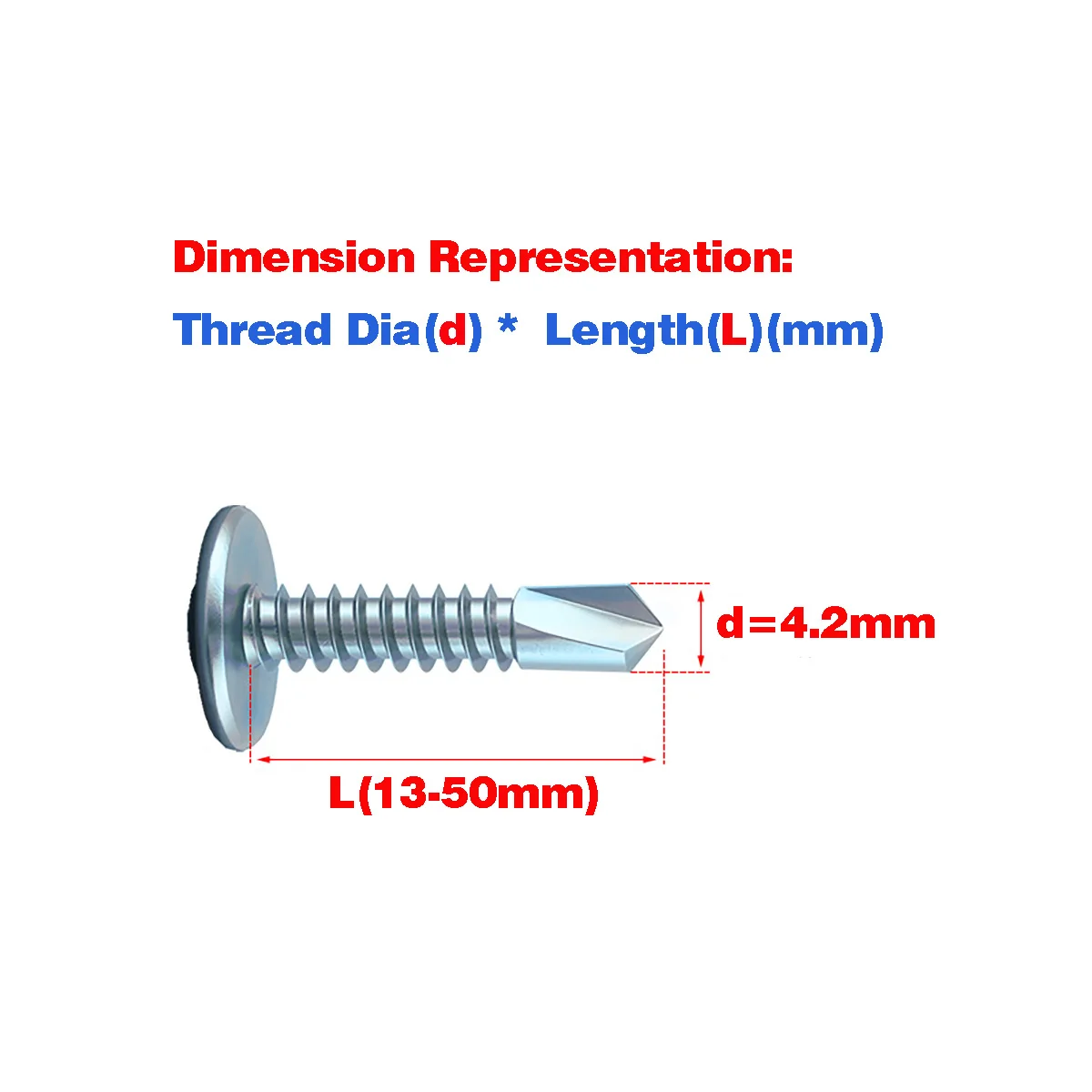 

M4.2 M4.8 Self Tapping Screw Phillips Head Selfdrilling Screw With Flat Washer All Sizes