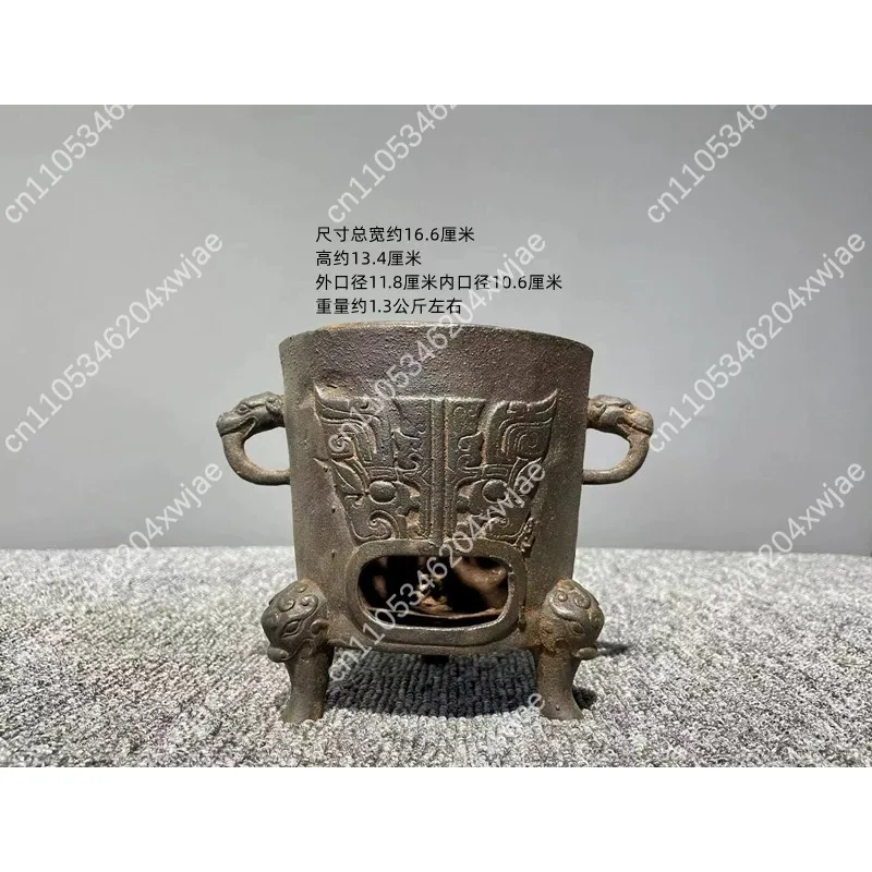 Vintage Cast Iron Charcoal Stove Tea Burner Fire Pit Indoor Heater Home Decor