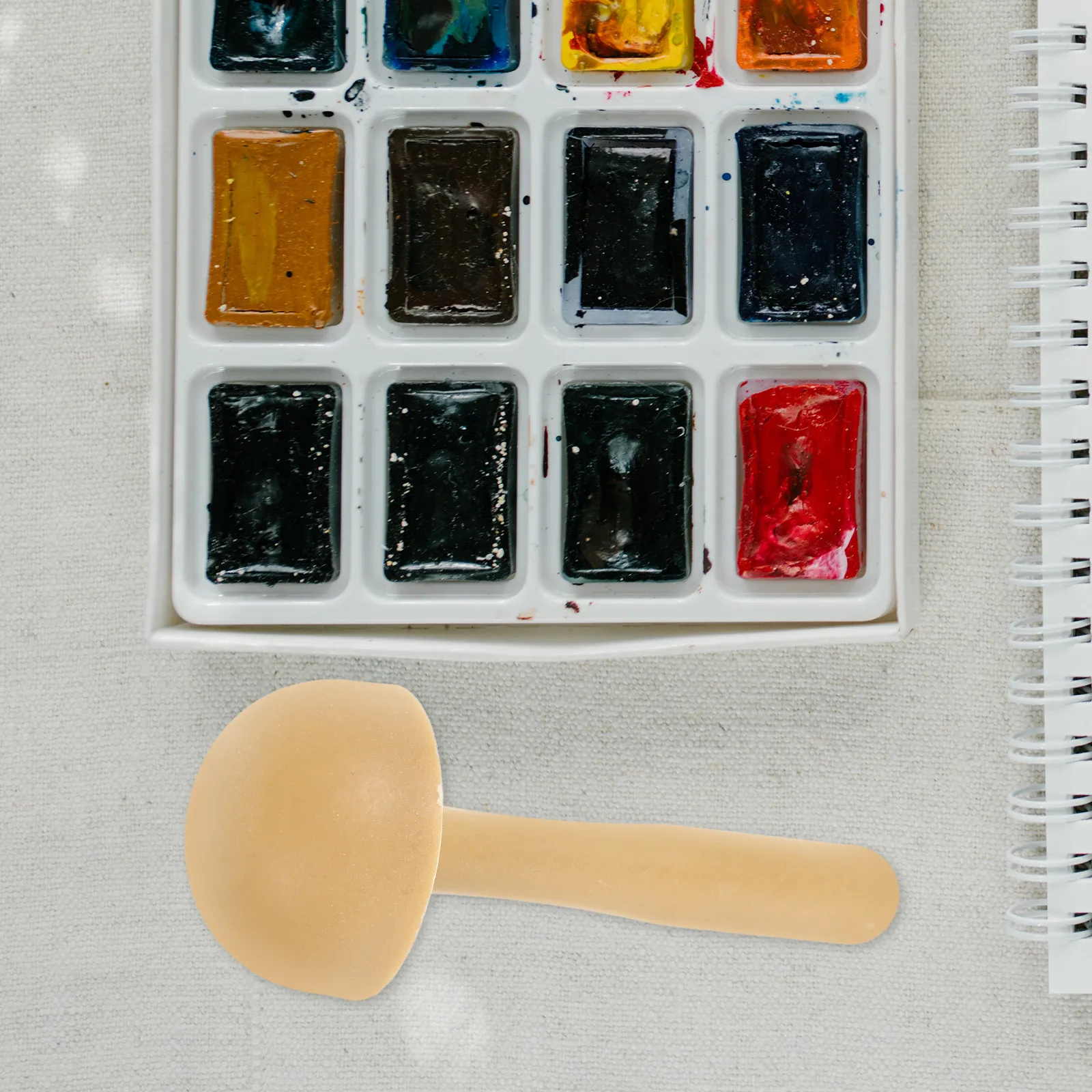 10個入りキノコ型ローラー、滑らかな平面のプラスチック製インクローラー、ブロック印刷、スクラップブッキング、アートクラフト用