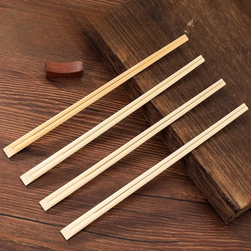 100 Pares de Palillos Desechables de Bambú, Palillos Chinos para Restaurante, Palillos para Fideos, Hot Pot, Sushi, 21 cm