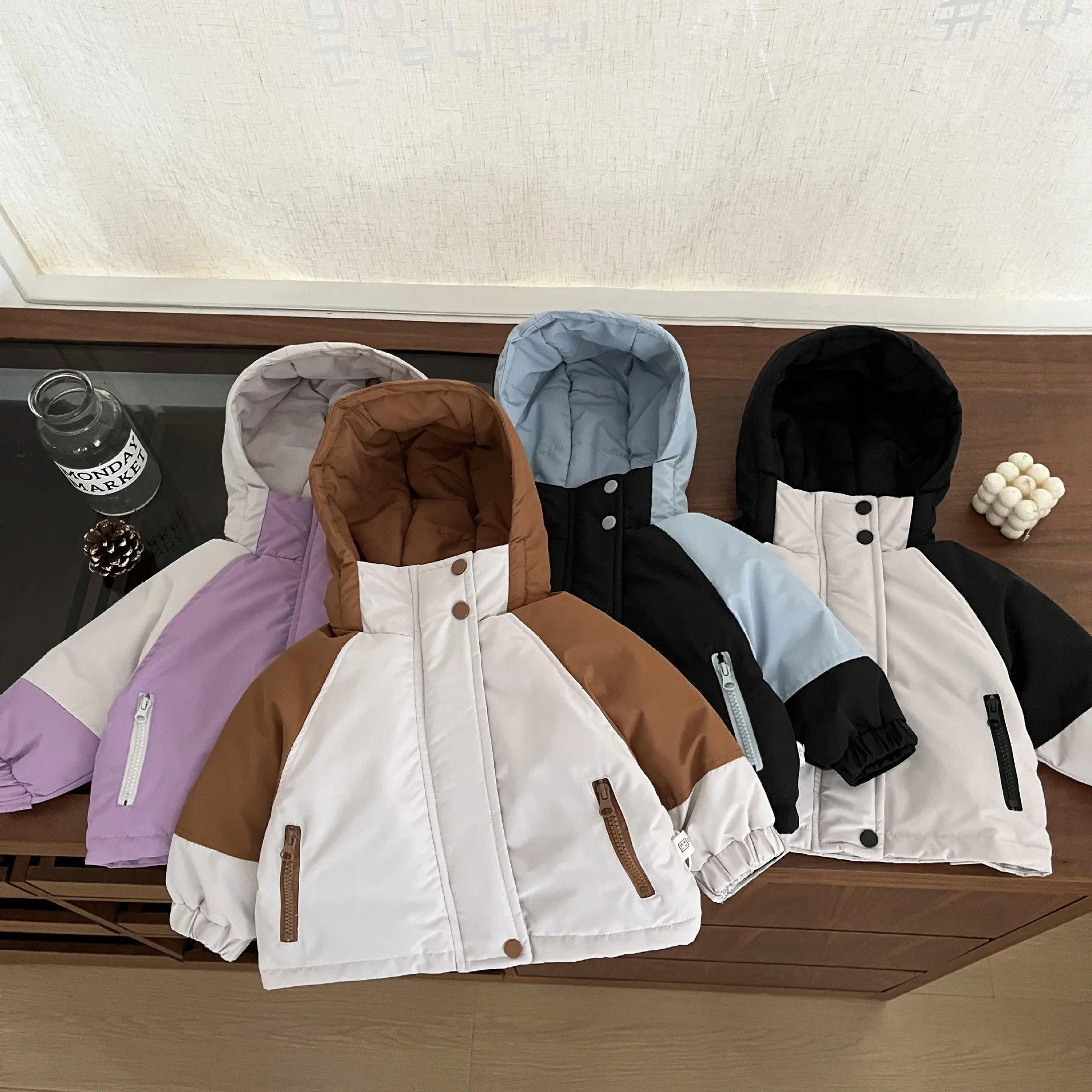 

1-3Y Baby Boys Outdoor Jacket 2025 Winter Hooded Windproof Toddler Girls Down Coat Fashion Thicken Warm Kids Boys Outerwear Coat