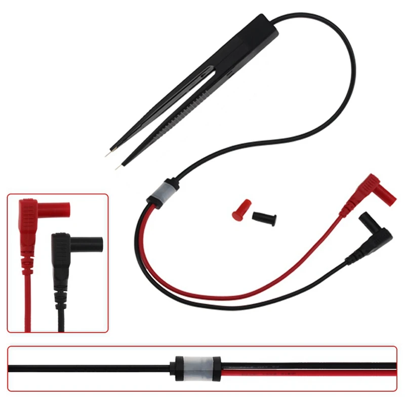 SMD SMT Chip Test Clip Multimeter Probe Tweezers For Capacitance Inductance Resistor Measurement Multi-Use Test Tool