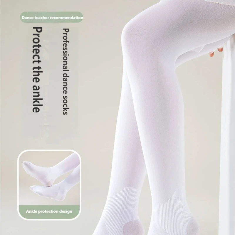  Kid Footed Tights For Dance Practice With Grippy Soles Breathable Pantyhose