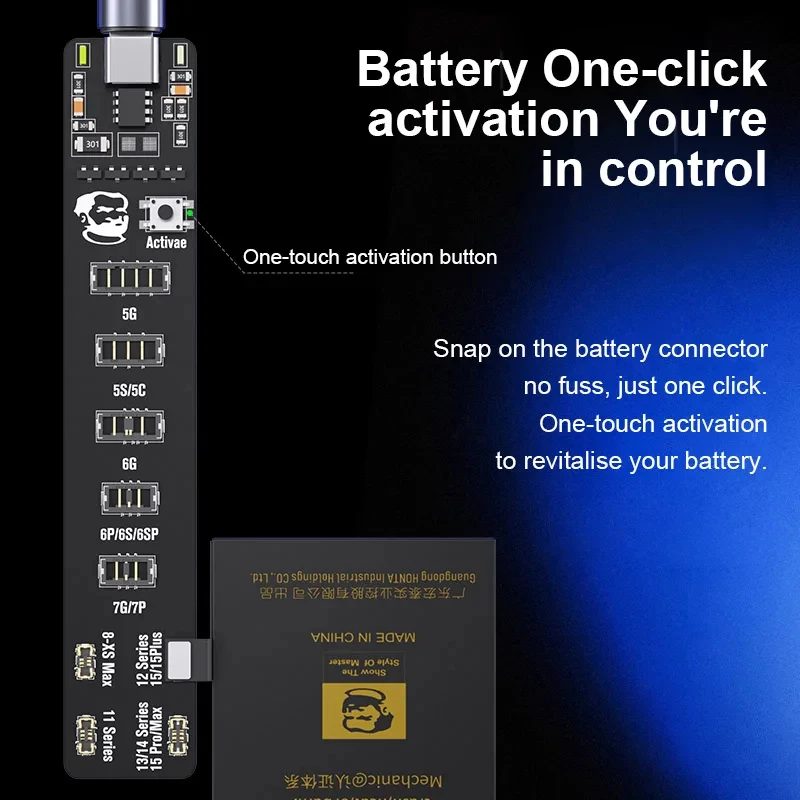 MECHANIC F009 F018 Battery Activation Panel Fast Charge Test Board For IPhone 5-15 Pro Max Samsung Android Phone Battery Repair