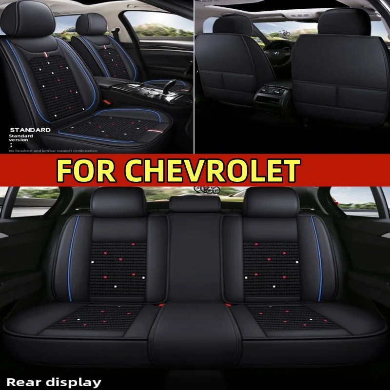 

FOR CHEVROLET Car seat cover waterproof PU leather ice silk splicing front and rear row 5 seat covers full wrap seat cover