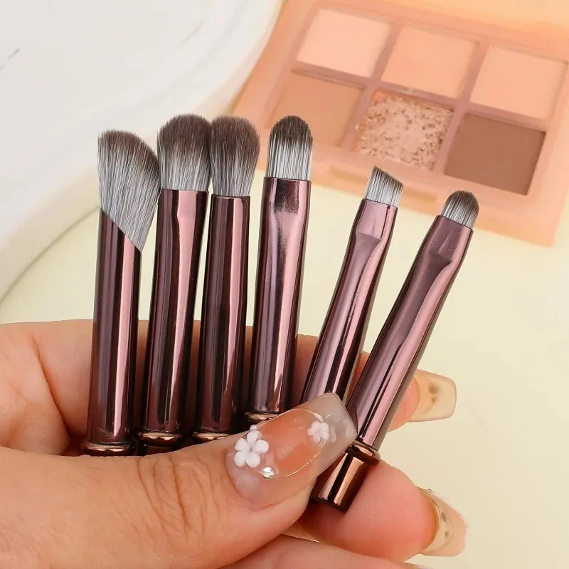 Tête de brosse de maquillage Portable, fard à paupières doux, Eyeliner, pinceaux de remplacement pour les lèvres, Mini outils de maquillage pour les yeux