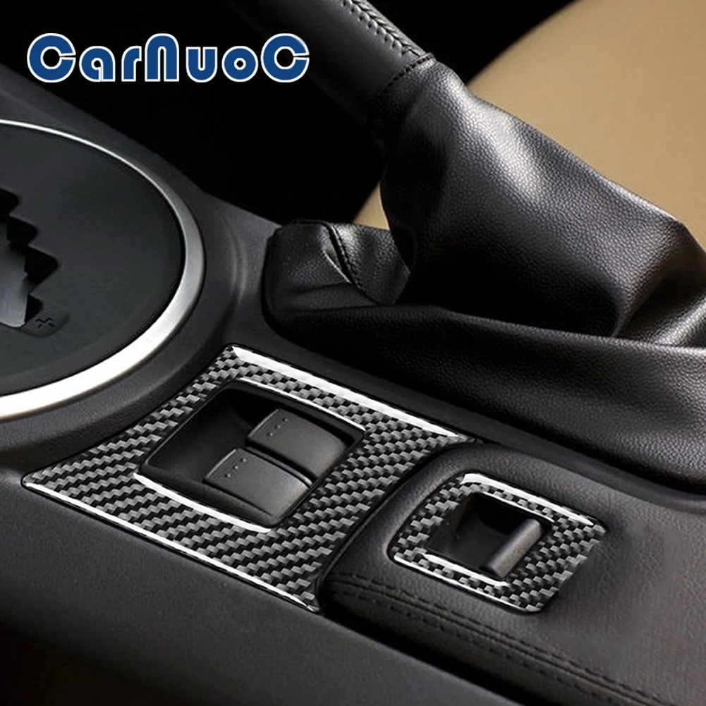 

For Mazda MX-5 Miata 2009-2015 Carbon Fiber Stickers Central Console Button Panel Decorative Cover Trim Car Interior Accessories