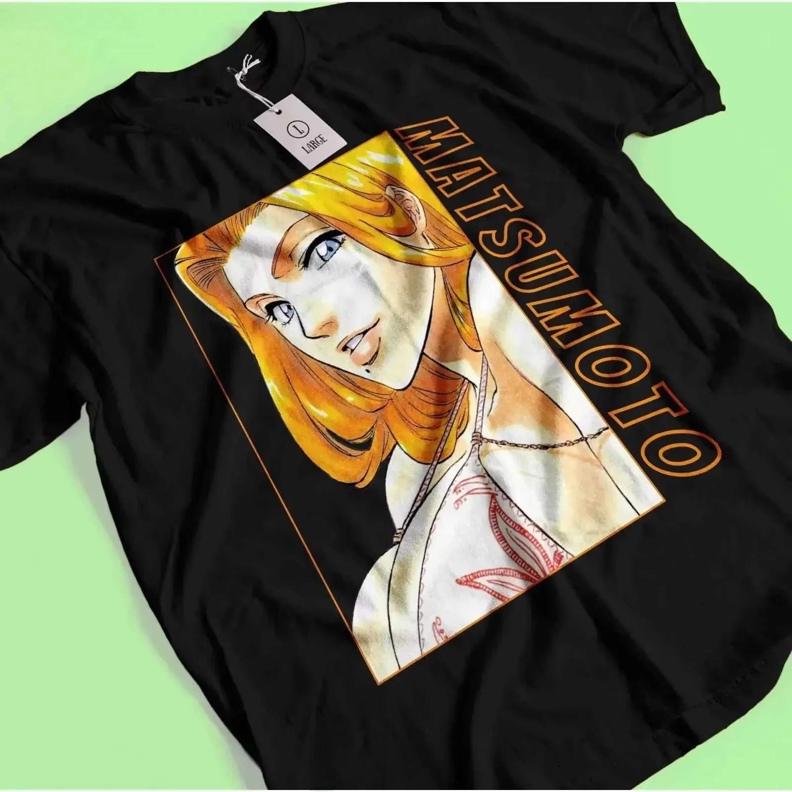 Rangiku Matsumoto T-Shirt Bleach Anime Aizen Ichigo Bankai Yhwach Vintage Washed Soft Streetwear Short Sleeve Graphic Cotton