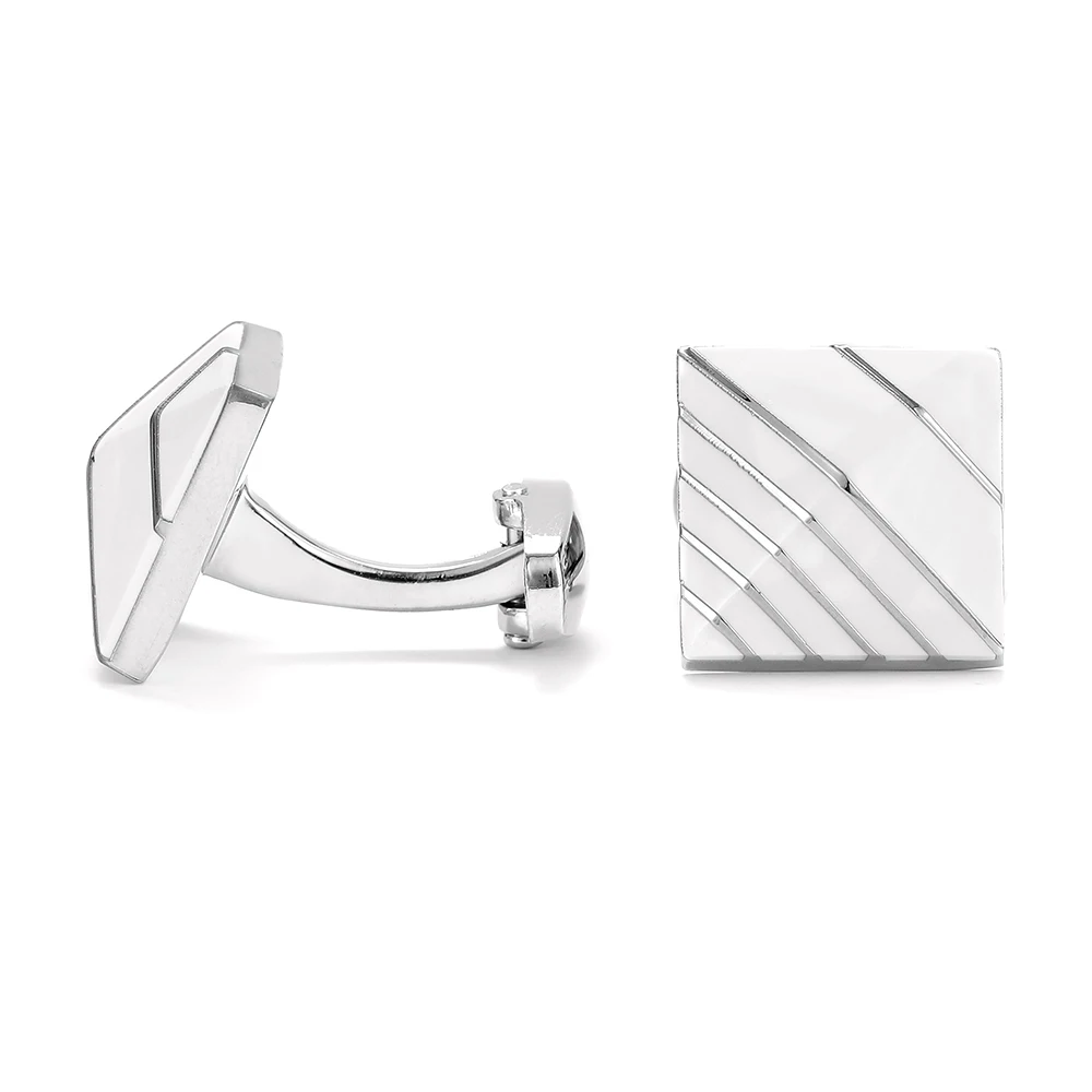 Men's Cufflinks 2022 TOMYE XK22S029 Fashion Silver Color Square Formal Business Dress Shirt Cuff Links Button Wedding Gifts