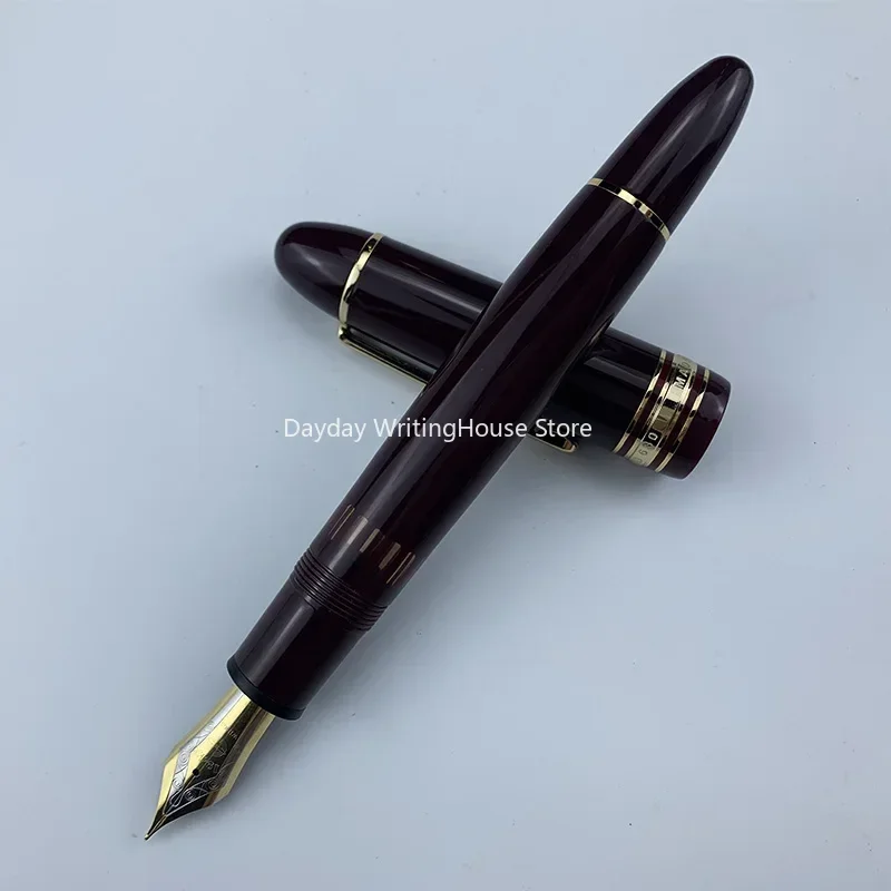 Smooth Wingsung 630 Resin Fountain Pen 8# Iraurita Fine Nib Brief Piston Gold Clip Pen Business Writing School Stationery Gifts