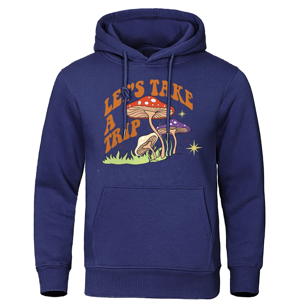 Let'S Take A Trip Growing Mushrooms Mens Streetwear Creativity Pullover Hoodie Hip Hop Oversize Hoody Fashion O-Neck Man Hoodies