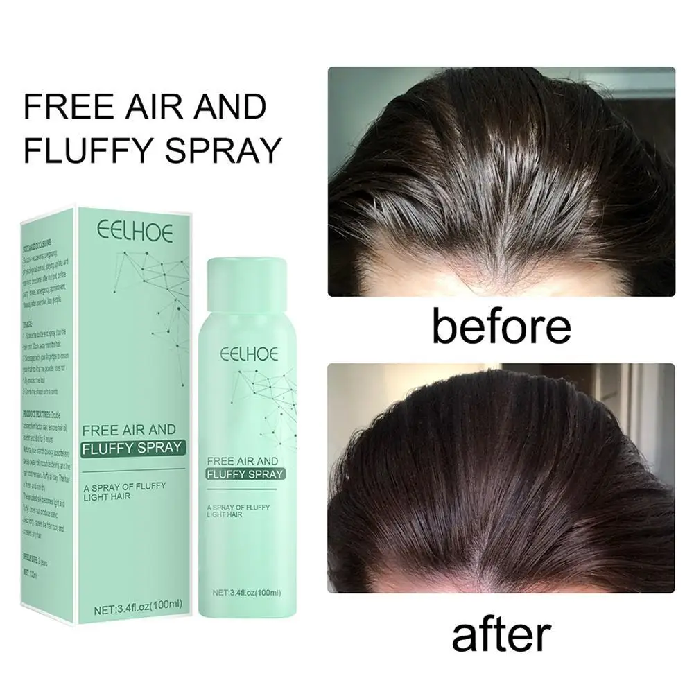 EELHOE-Spray Refrescante para Cabelos Secos, Shampoo Sem Lavagem, Ar Livre e Fofo, Controle de Óleo, Spray Volumizante Fofo