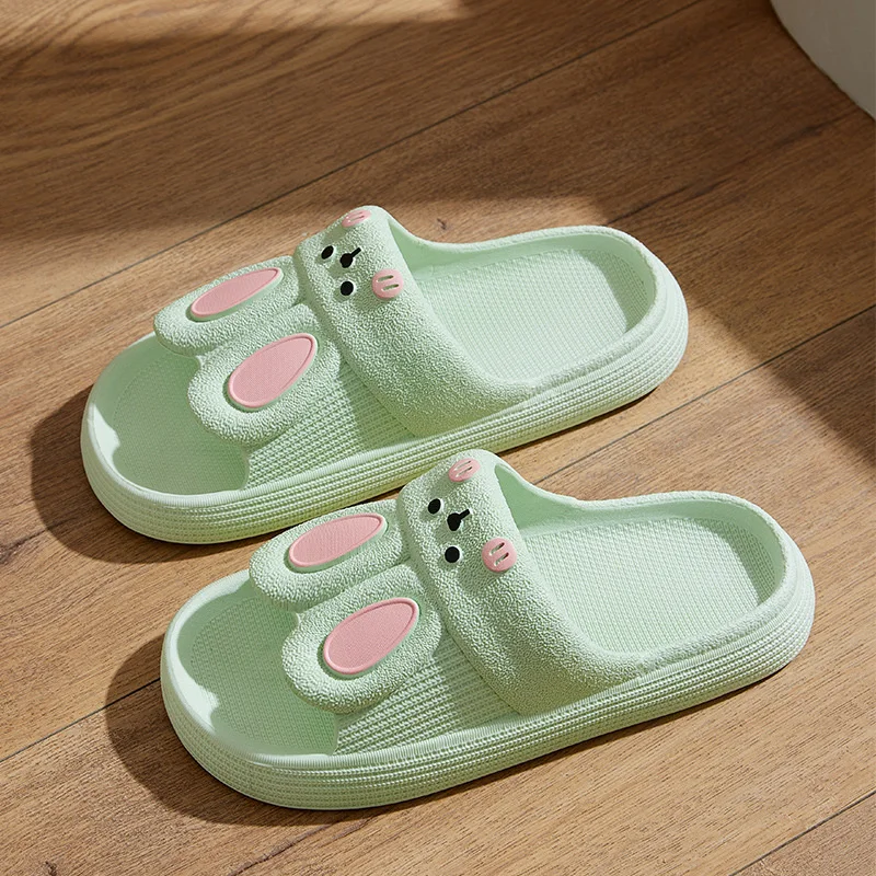 2023 New Slippers Women's Thick Soles Summer Indoor Cute Rabbit Indoor Outdoor Women Slipper Flip Flops Sandals