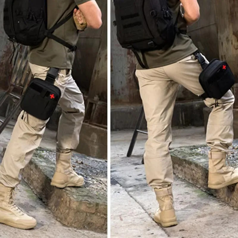 MOLLE Drop Leg Pouch Medical Kit Bag First Aid Thigh Pack for Outdoor Camping Hiking EDC Tool Bag Workplaces view 6