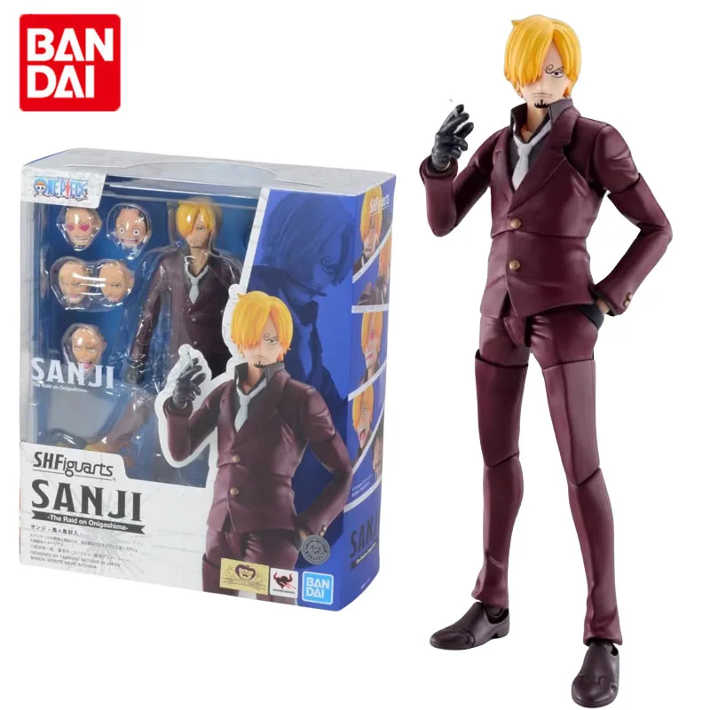 

Bandai Genuine ONE PIECE Anime Figure SHF Sanji Action Figure Toys for Boys Girls Christmas Gift Collectible Model Ornaments