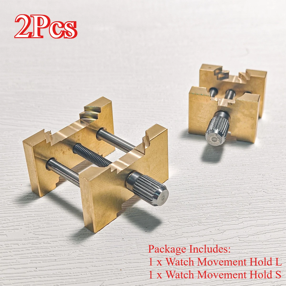 2Pcs Brass Watch Movement Holder Fixed Base Multi Function for Watchmaker Watch Clamp Watches Repair Tools
