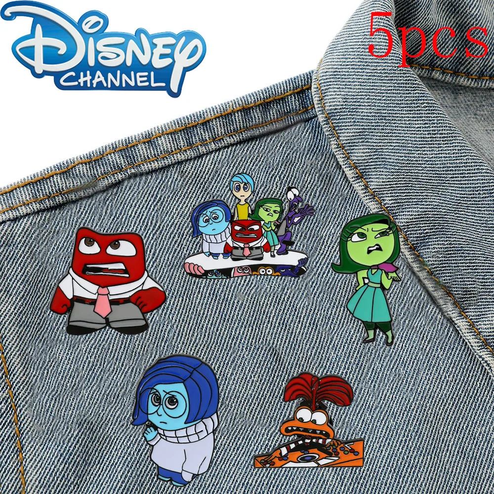 

1set Inside Out Lapel Pin Disney Cartoon Brooch Fashion Clothes Enamel Pins Accessories Backpack Badges Decoration Jewelry Gifts