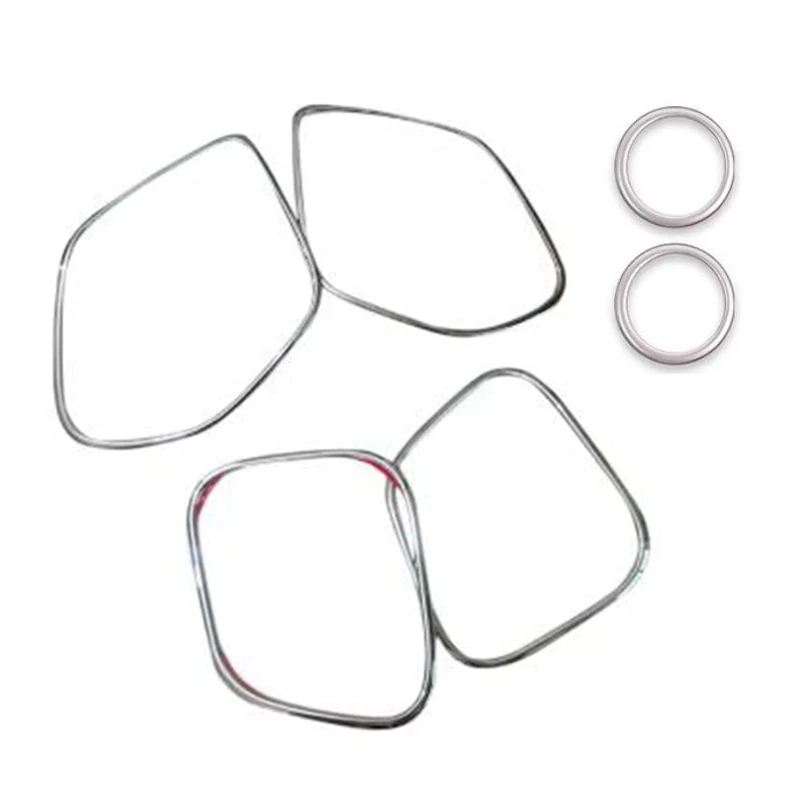For Mitsubishi Outlander Sport ASX RVR 2013-2023 Chrome Door Interior Speaker Tweeter Frame Sticker Cover Trim Car Styling