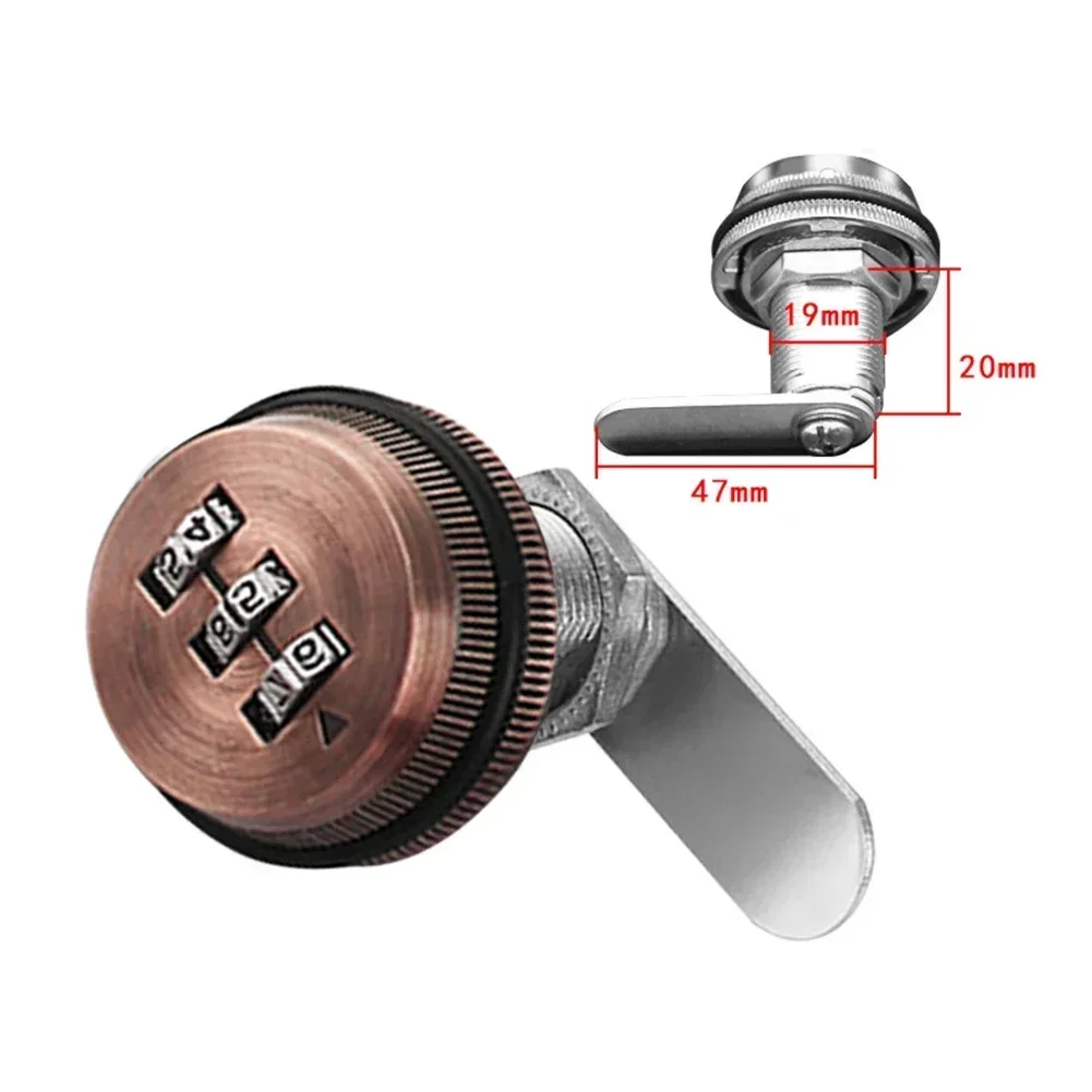 New Parts Lock 1 Pack Tool 3Digital Locker Post Replacement Accessories Alloy Zinc Box Cabinet Code Combination