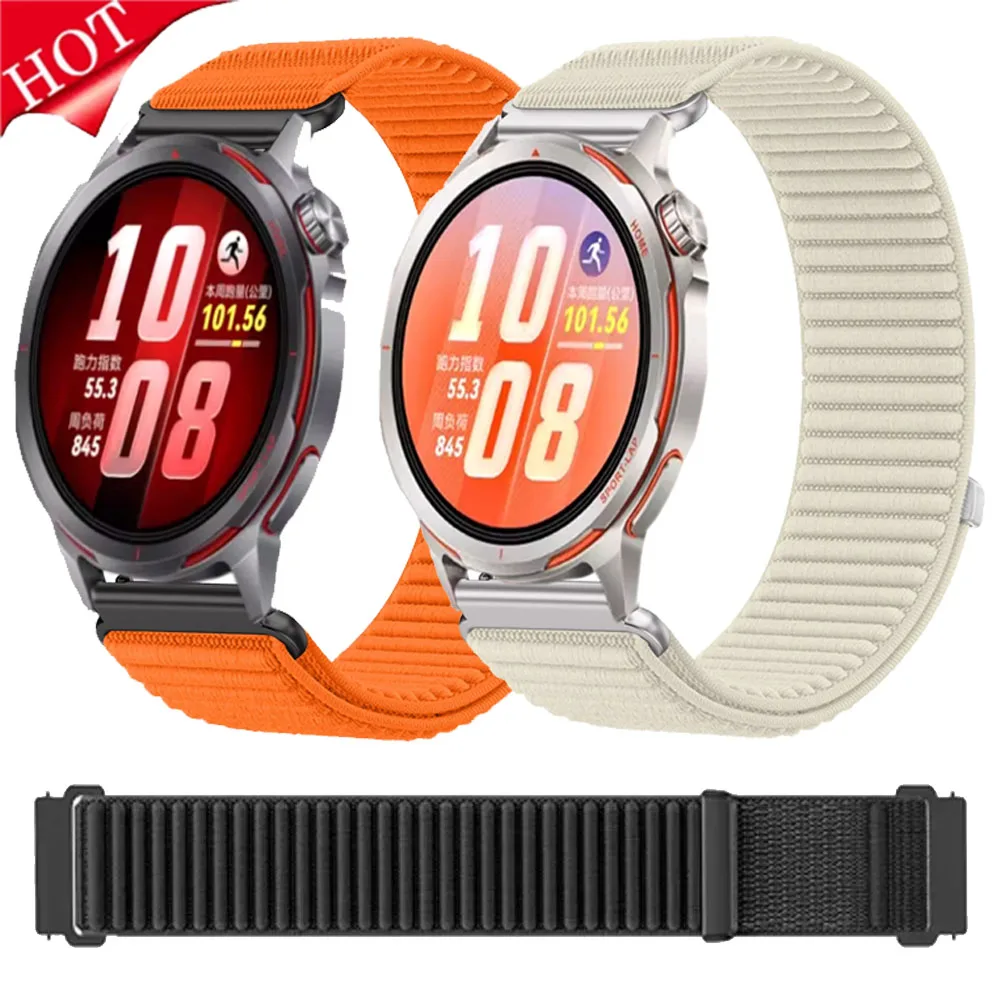 18/20/22 mm Nylonarmband für Huawei Watch GT Runner 2/GT6-5-4 46 mm, atmungsaktives Armband für Amazfit Bip Max/6-5/Balance 3-2-1 Band