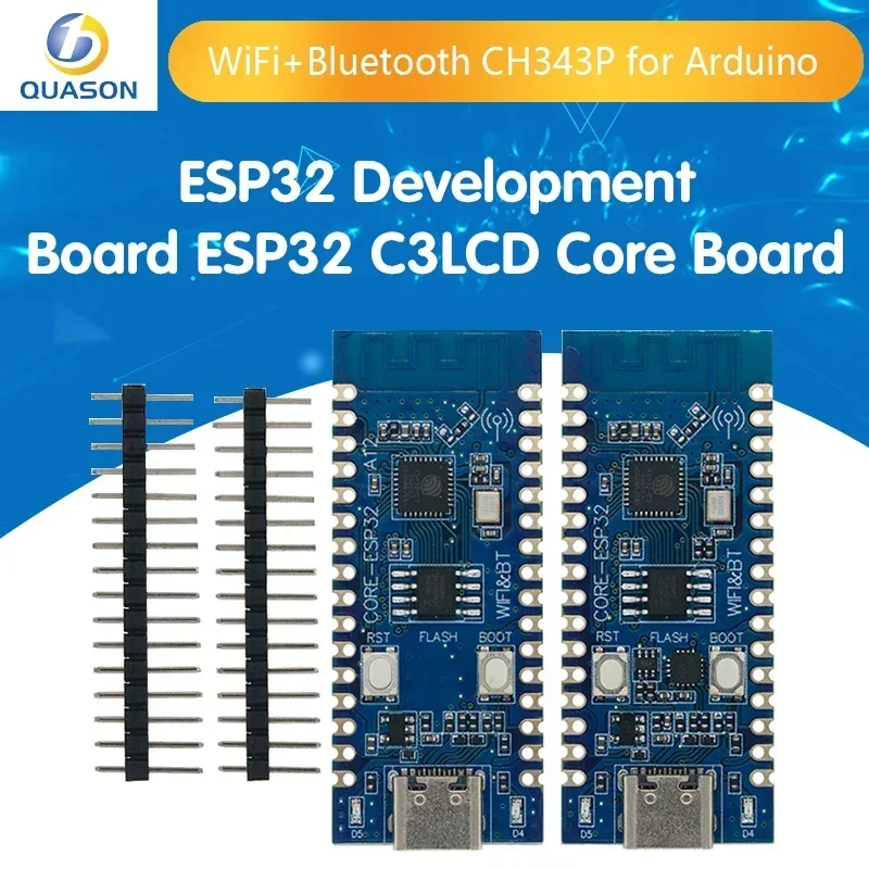 Placa de desenvolvimento esp32 esp32 c3 lcd core board onboard 2.4g antena 32pin idf wifi + bluetooth ch343p for arduino