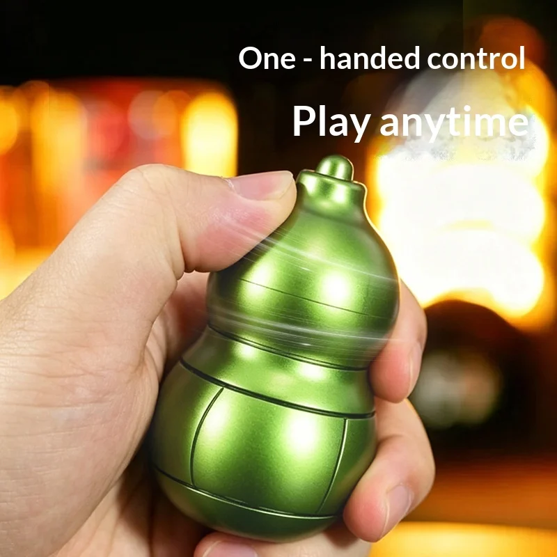 New Magnetic Gourd Fidget Spinner Keychain, Detachable Stress Relief Desk Toy, Rotating Sensory Gyro Gadget for Adults Gift