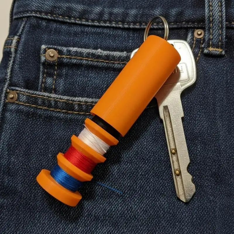 Tragbares Nähset, Mini-Schlüsselanhänger-Näh-Organizer für Reisen, Kleidung & Knopfreparaturen, Nähzubehör-Aufbewahrung – ohne Faden/Nadeln – Detail 5