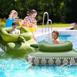 PVC inflatable tank water spray truck  water battle  water spray toy   pool water play   water gun  floating row