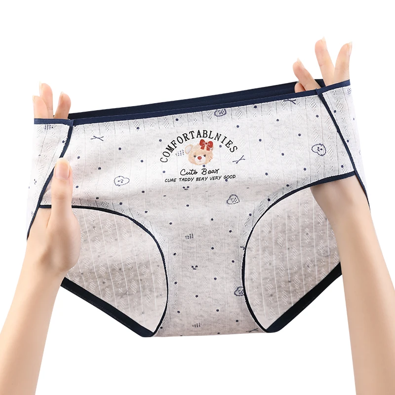 3Pcs Fashion Cartoon Women's Briefs Underpants Women Micro Underwear Lady Lingerie Sexy Cotton Seamless Triangular Panties Set