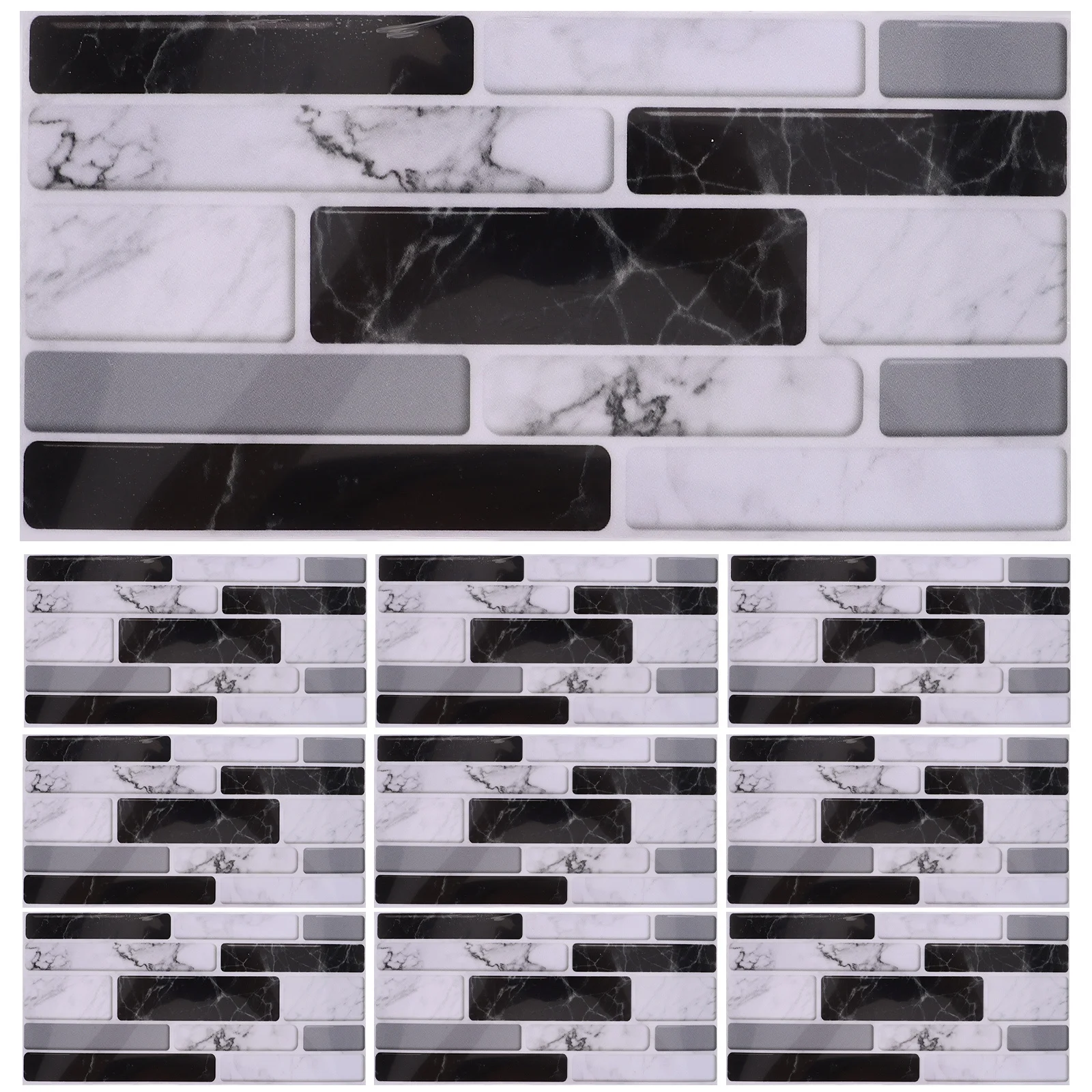 

27pcs Peel Waterproof Tiles Peel Stick Wall Tiles For Kitchen Backsplash Bathroom Wall Living Room Tile Stickers