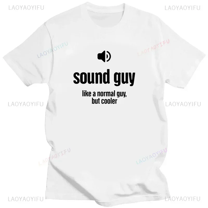 Cool Audio Engineer Funny Sound Guy O-Neck Summer Printed T Shirt Men Casual Short Sleeve Cotton Tees Tops Harajuku Streetwear