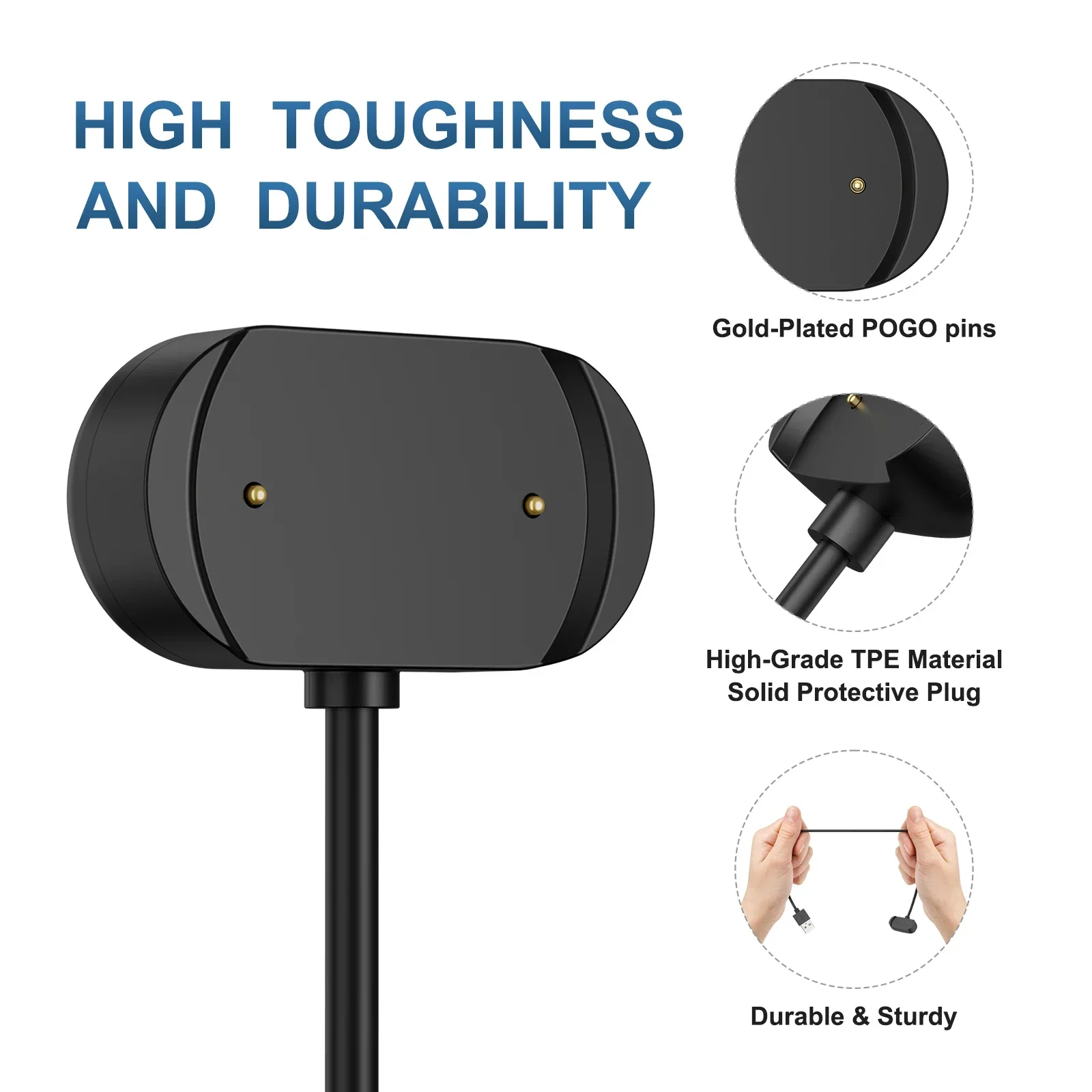 USB Charger for Huami Amazfit GTR 3/GTR 4/GTR 3 Pro Charging Cable for Huami Amazfit GTS 3/GTS 4/T-rex 2 Smartwatch Charger Dock image 4